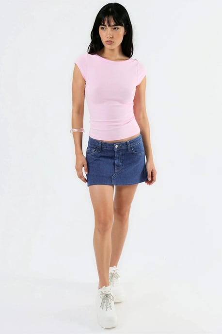 Slim Fit Boothals Blouse - Image 4