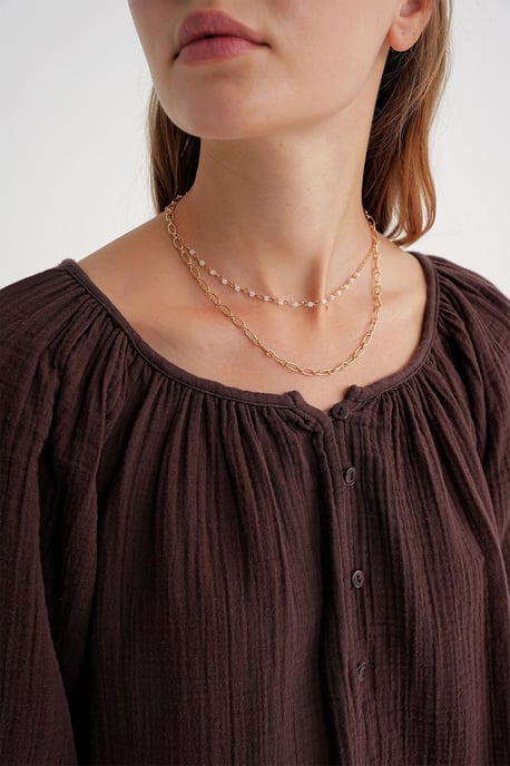 Geknoopte Mousseline Blouse - Image 6