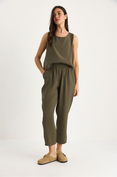 Mouwloze Crew Neck Blouse en Carrof Fıt Broekset - Image 3