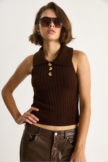 Gebreide Blouse met Knopenluiting - Image 2