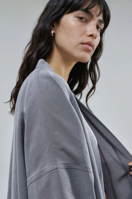 Lange Mouw Loose Fit Kimono - Image 4