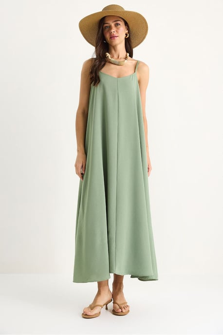 Maxi V-hals Jurk - Image 1