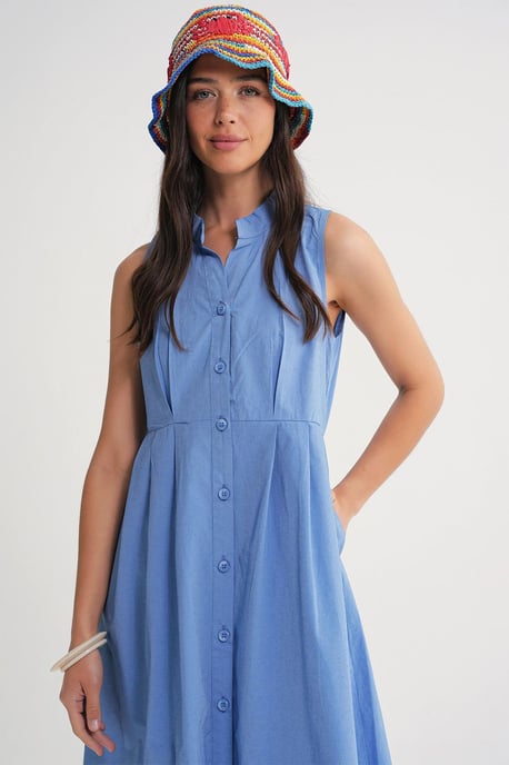 Geknoopte Tippet Kraag Maxi Jurk - Image 3