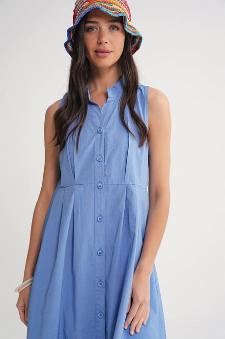 Geknoopte Tippet Kraag Maxi Jurk - Image 5