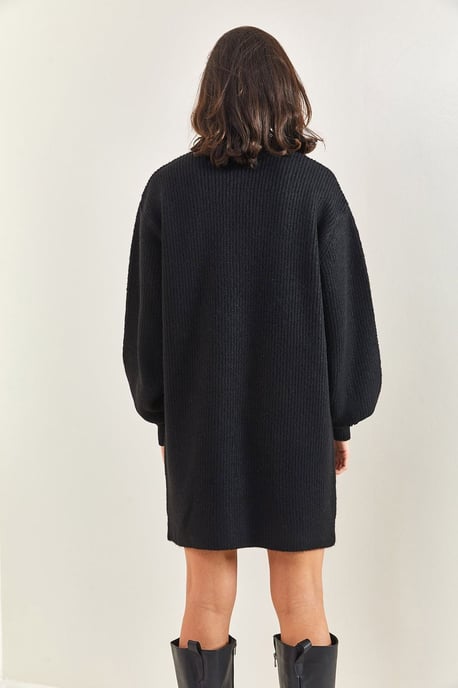 Textured Gebreid Jurk - Image 3