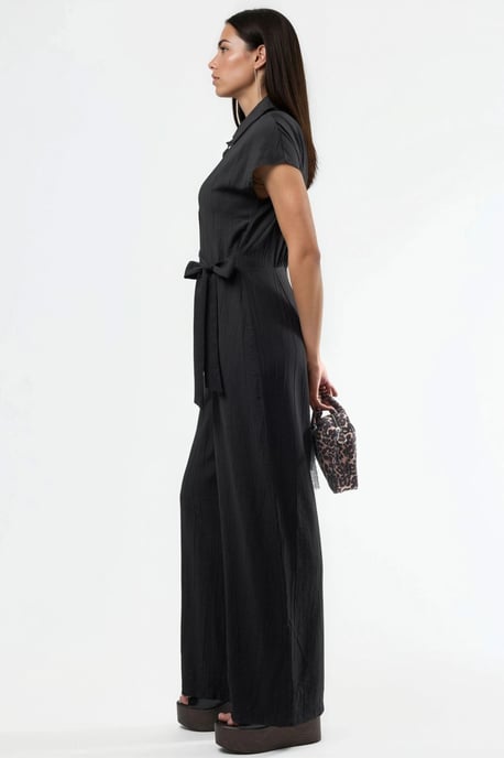 Bredelijne Overhemdkraag Jumpsuit met Knopen - Image 2