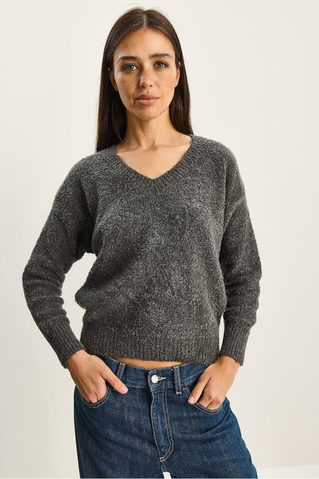 V-hals Textured Knit Trui - Image 5