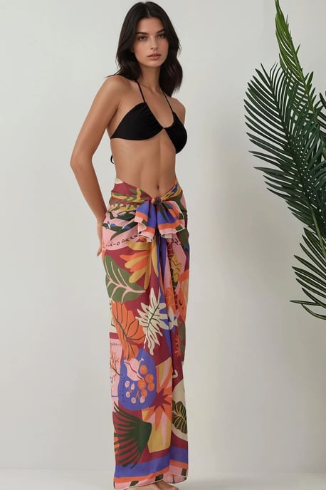 Geprinte Strand Maxi Cover-Up - Image 3