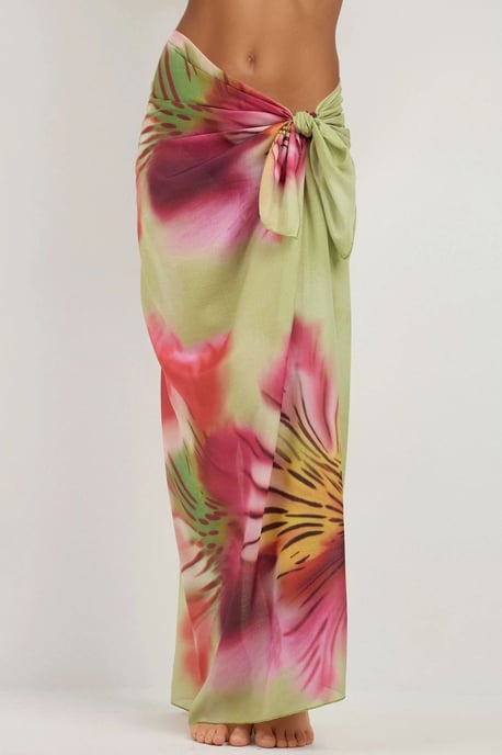 Bedrukte Strand Maxi Cover-Up - Image 1