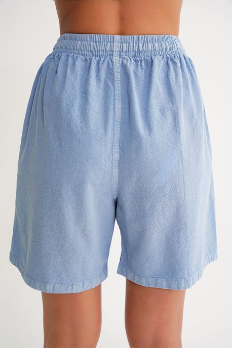 Hoge Taille Katoenen Touwsluiting Mini Short - Image 6
