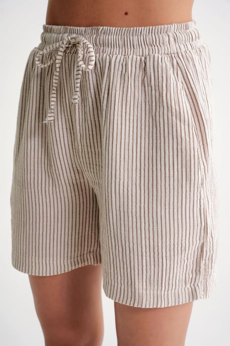Hoge Taille Gestreepte Wijde Short - Image 5