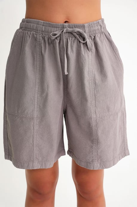Hoge Taille Katoenen Short met Touwtjes - Image 5