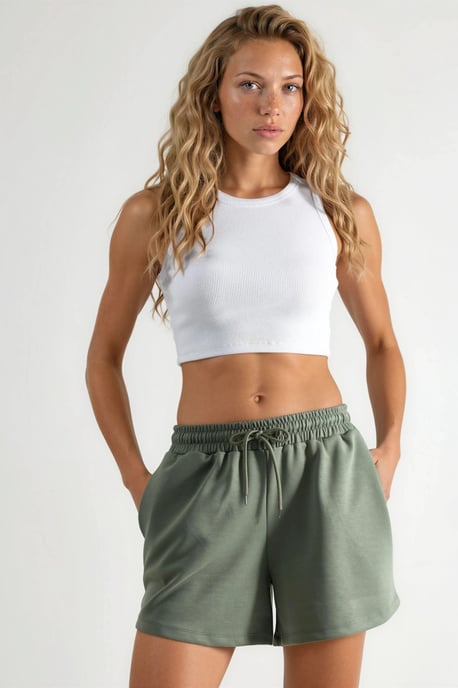 Elastische Taille Modal Korte Broek met Zakken - Image 2