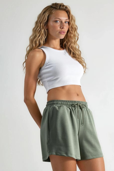 Elastische Taille Modal Korte Broek met Zakken - Image 6