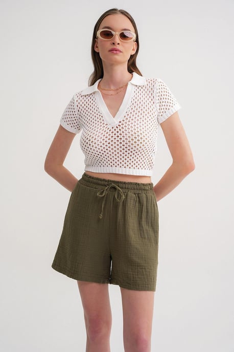 Hoogwaardige Geweven Katoenen Shorts - Image 3