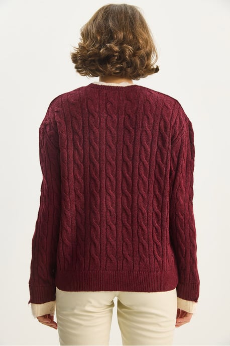 Haarvlecht Patroon Trui - Image 6