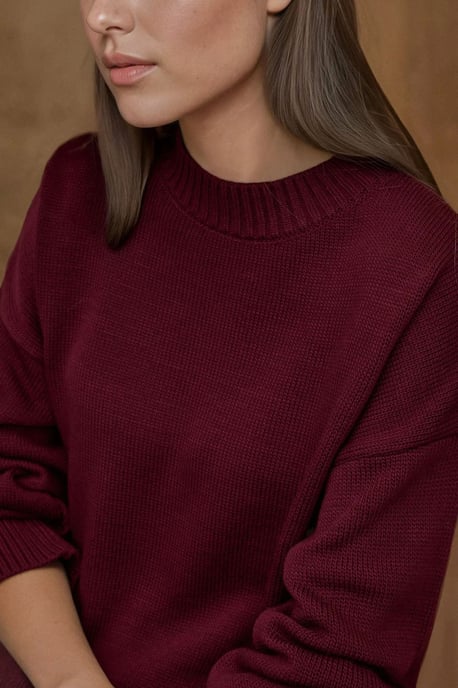 Dikke Gebreide Crewneck Lange Trui - Image 3
