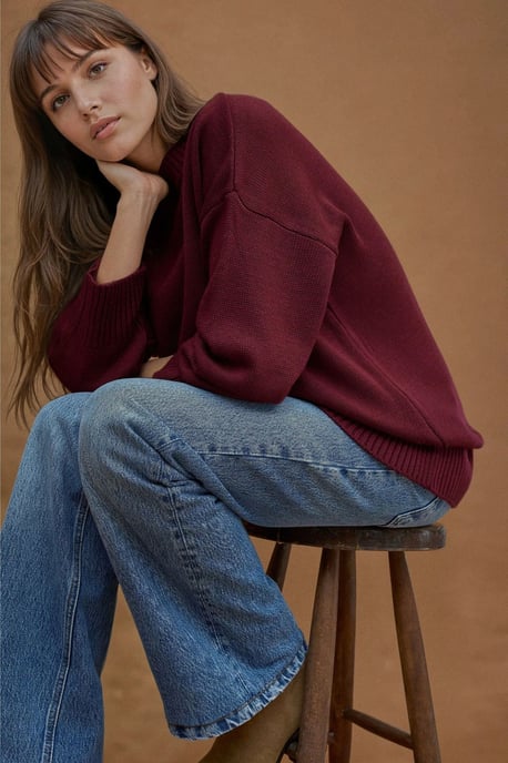 Dikke Gebreide Crewneck Lange Trui - Image 4