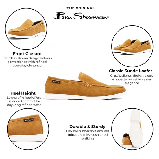Ben Sherman Tan Suède Loafer Schoenen Voor Heren - Amarillo - Image 2