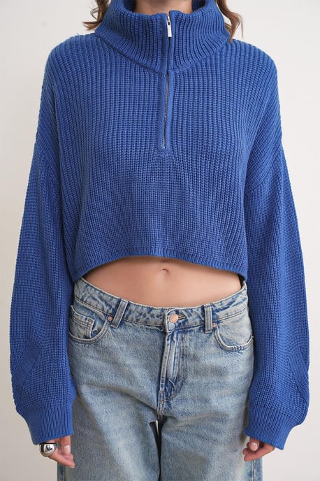 Getextureerde Lange Mouwen Gevoerd Kraag Sweater - Image 5