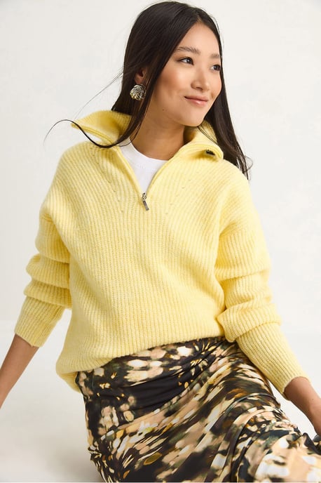Oversized Textuurtrui met Ritskraag - Image 3