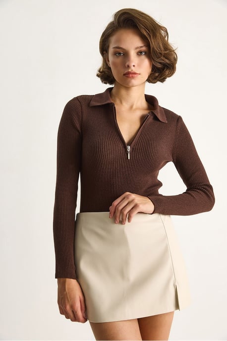 Sweater met Ritskraag - Image 2