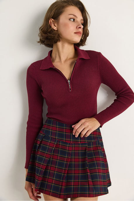 Sweater met Ritskraag - Image 1