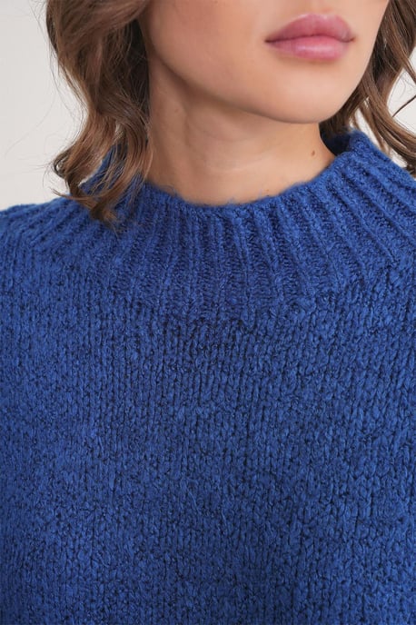 Relaxed Fit Crew Neck Dikke Gebreide Trui - Image 5