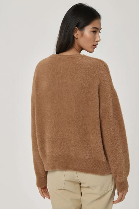 Beren Crew Neck Ultra Zachte Touch Brei Trui - Image 5