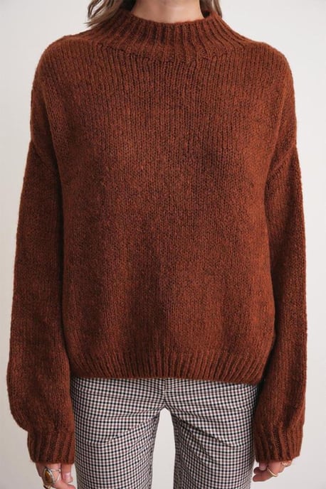 Relaxed Fit Crew Neck Dikke Gebreide Trui - Image 5