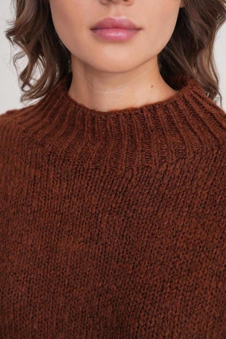 Relaxed Fit Crew Neck Dikke Gebreide Trui - Image 6