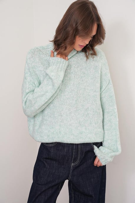 Relaxed Fit Crew Neck Dikke Gebreide Trui - Image 3