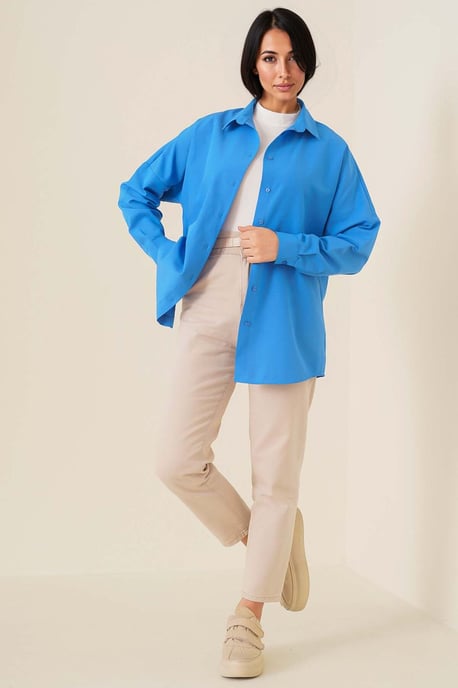 Ontspannen Pasvorm Poplin Shirt met Knopsluiting - Image 2