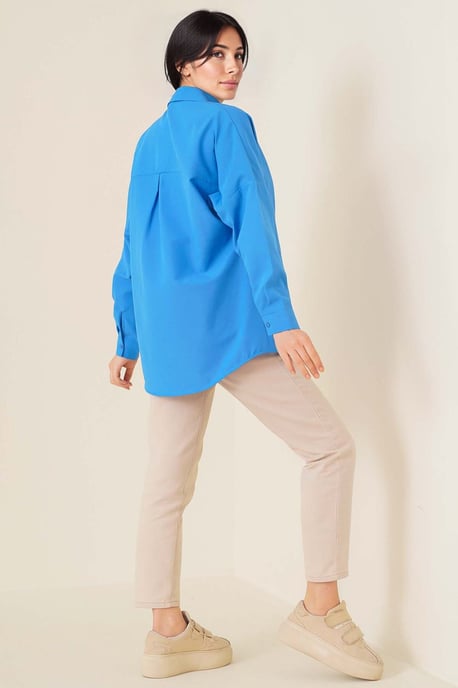 Ontspannen Pasvorm Poplin Shirt met Knopsluiting - Image 3