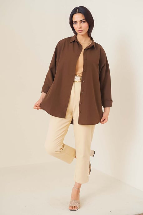 Ontspannen Pasvorm Poplin Shirt met Knopen Sluiting - Image 2
