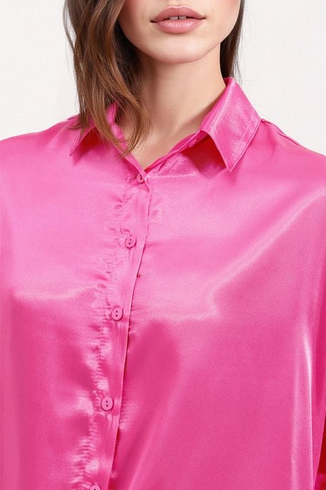 Oversized Satijnen Knopenblouse - Image 3