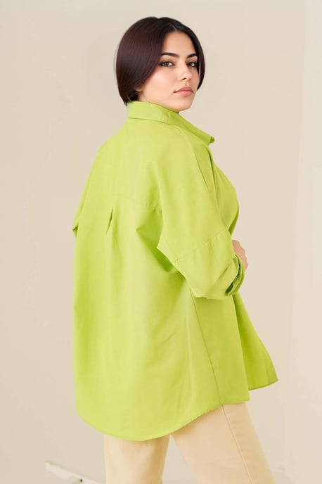 Ontspannen Fit Poplin Shirt met Knopen Sluiting - Image 2