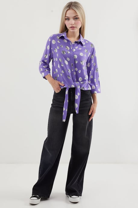 Geprinte Viscose Blouse met Strik - Image 2