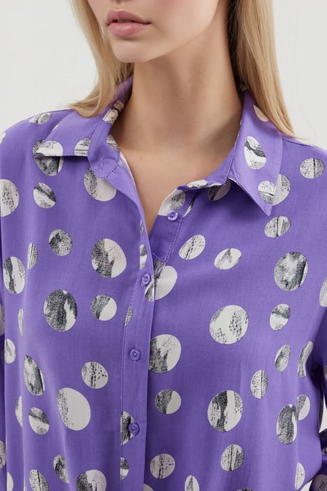 Geprinte Viscose Blouse met Strik - Image 4