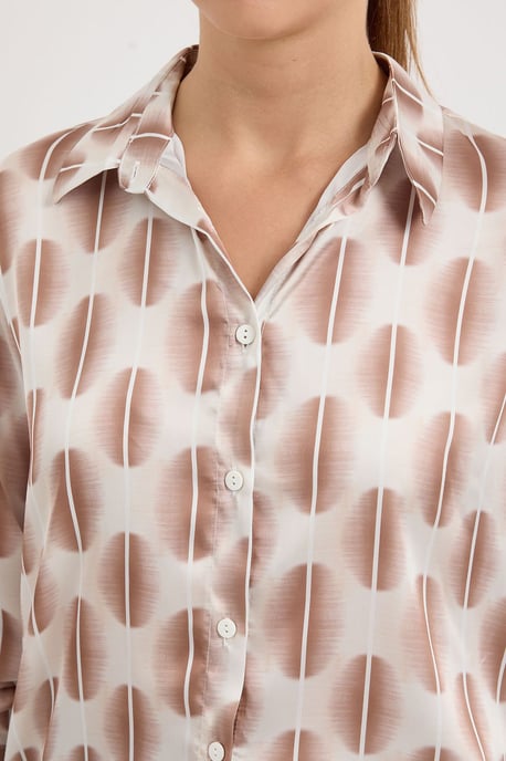 Satijnen Lange Mouw Knopshirt - Image 3