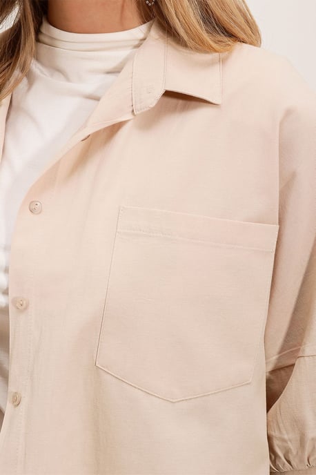 Losse Pasvorm Poplin Shirt met Pocket - Image 3