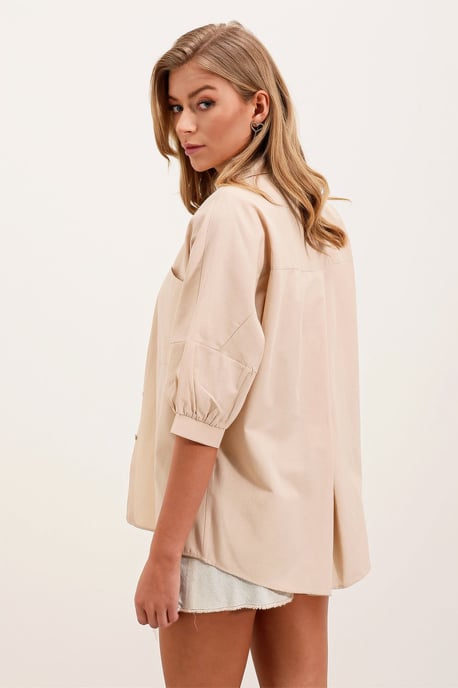 Losse Pasvorm Poplin Shirt met Pocket - Image 4