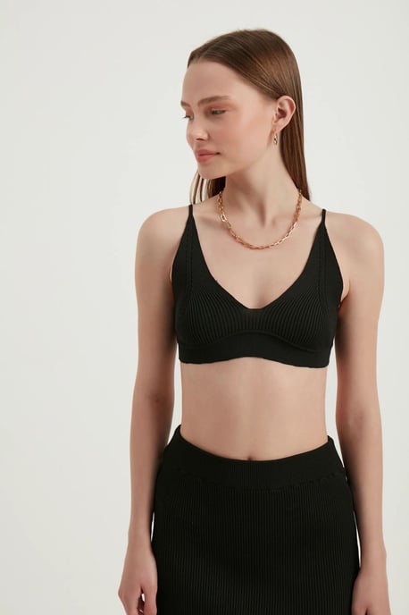 2 Stuks: V-hals Bodycon Crop Top & Hoge Taille Maxi met een Zijsplit - Image 5