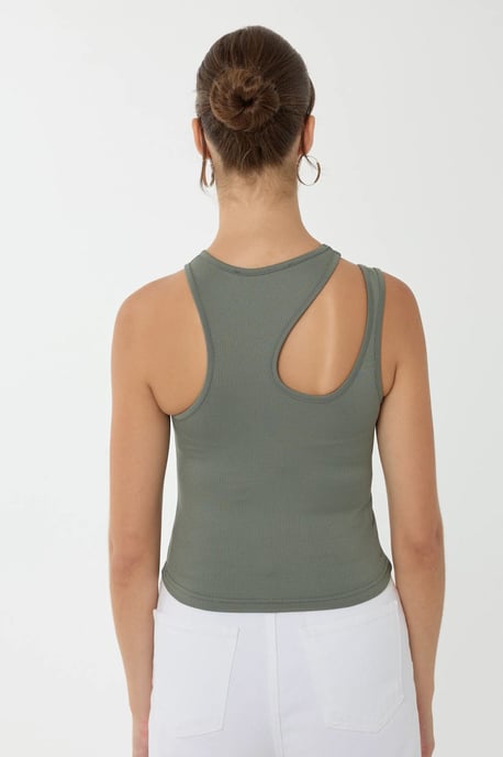 Asymmetrische Kraag Crop Top - Image 5