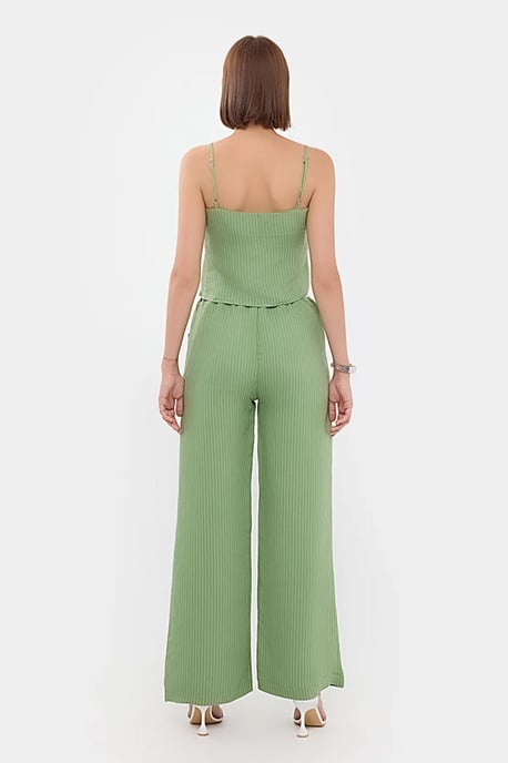 Gestreepte Vierkante Hals Bandtop Cropped - Image 5
