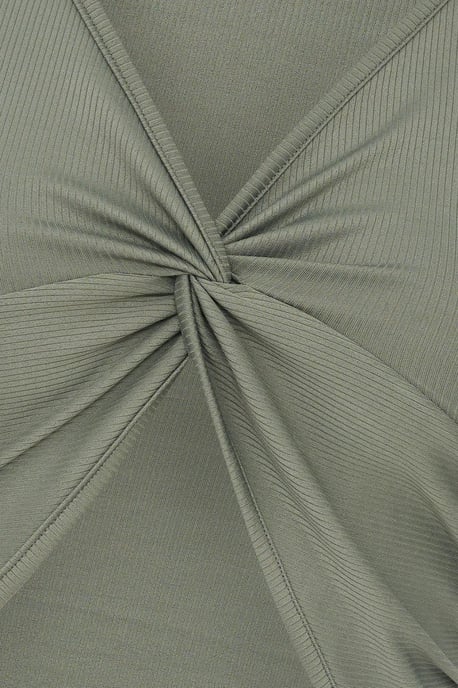 Stevige Rib Twist Voorkant Crop Top - Image 5