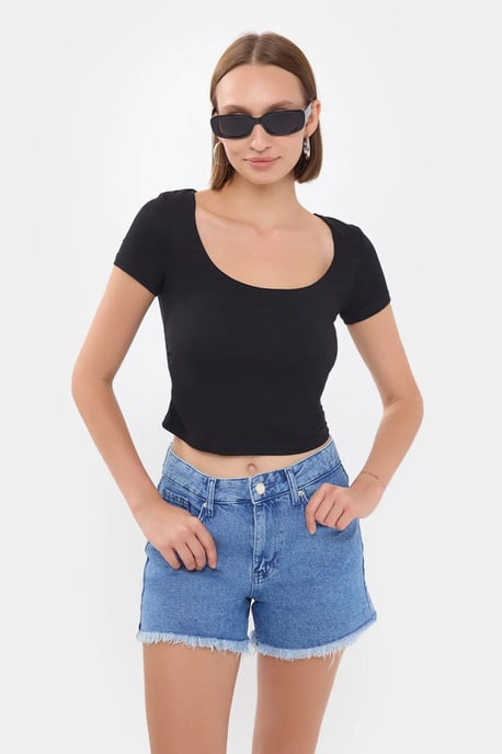 Scoop Nek Crop Top - Image 1