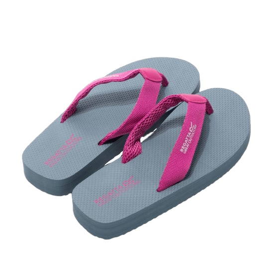 Regatta Dames/dames Catarina teenslippers (Donkere storm/roze) - Image 2