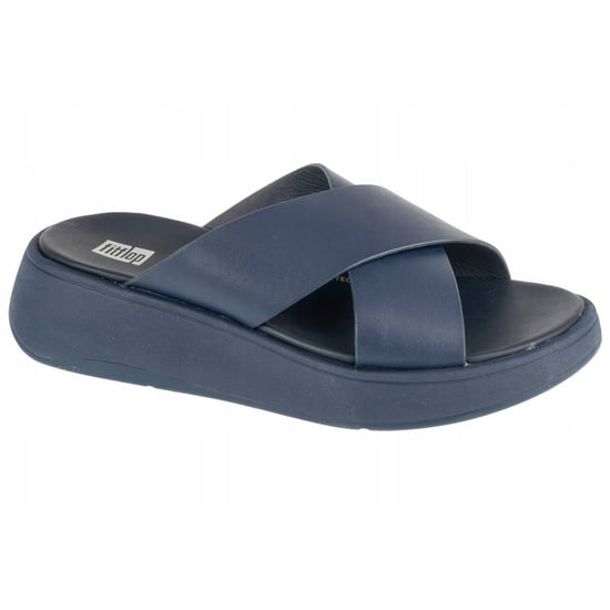 FitFlop Dames/Dames F-Mode Leren Flatform Sliders (Marineblauw) - Image 1
