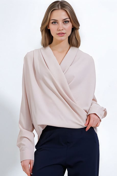 Sjaalkraag Losse Pasvorm Blouse - Image 2